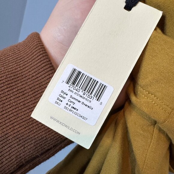 KIDWILD summer overall in curry size 4-5 years - Picture 4 of 6